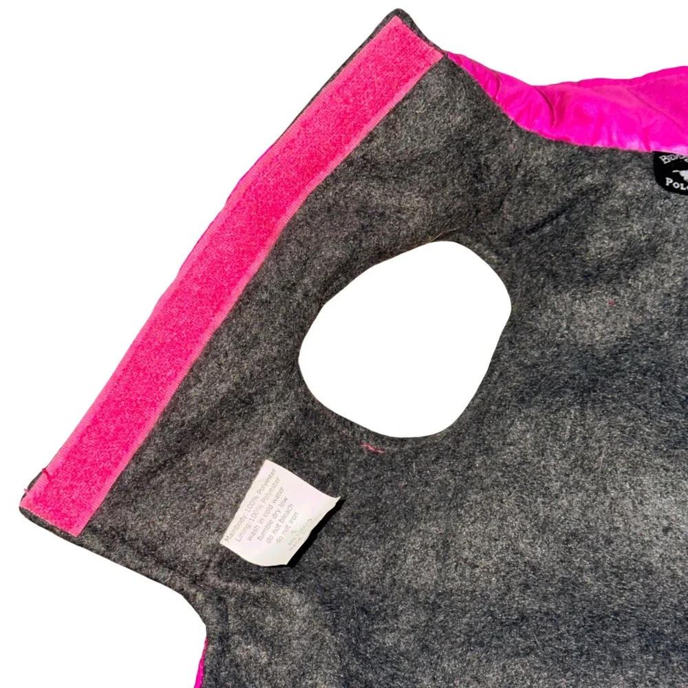 Beverly Hills Polo Club Dog Vest Small Pink Quilted Fleece Puffer Jacket Preppy